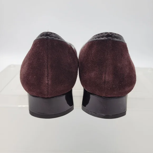 Naturalizer Brown Suede/Leather Pumps Low Block Heels Size 7 - Picture 4 of 7